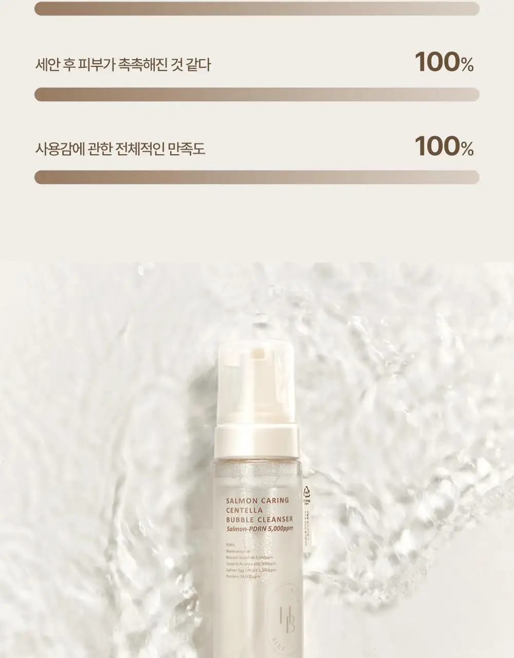 [진정PDRN] 헤브블루 살몬 케어링 센텔라 버블 클렌져 200ml 상세페이지 16